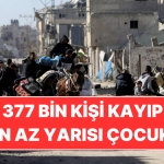 Harvard Üniversitesi’nin Hazırladığı Rapor: İsrail, Filistin’de 377 Bin Kişiyi “Kaybetti”