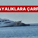 Bodrum’da 39 Metrelik Motoryat Kayalıklara Çarptı